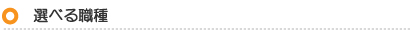 選べる職種